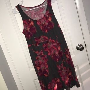 Floral print cotton dress